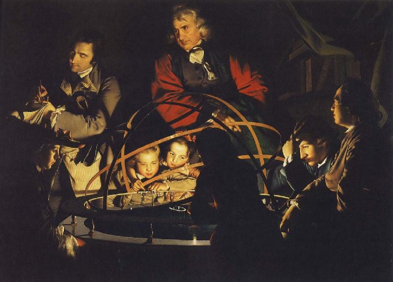 Joseph Wright Instrument of the solar system oil painting image